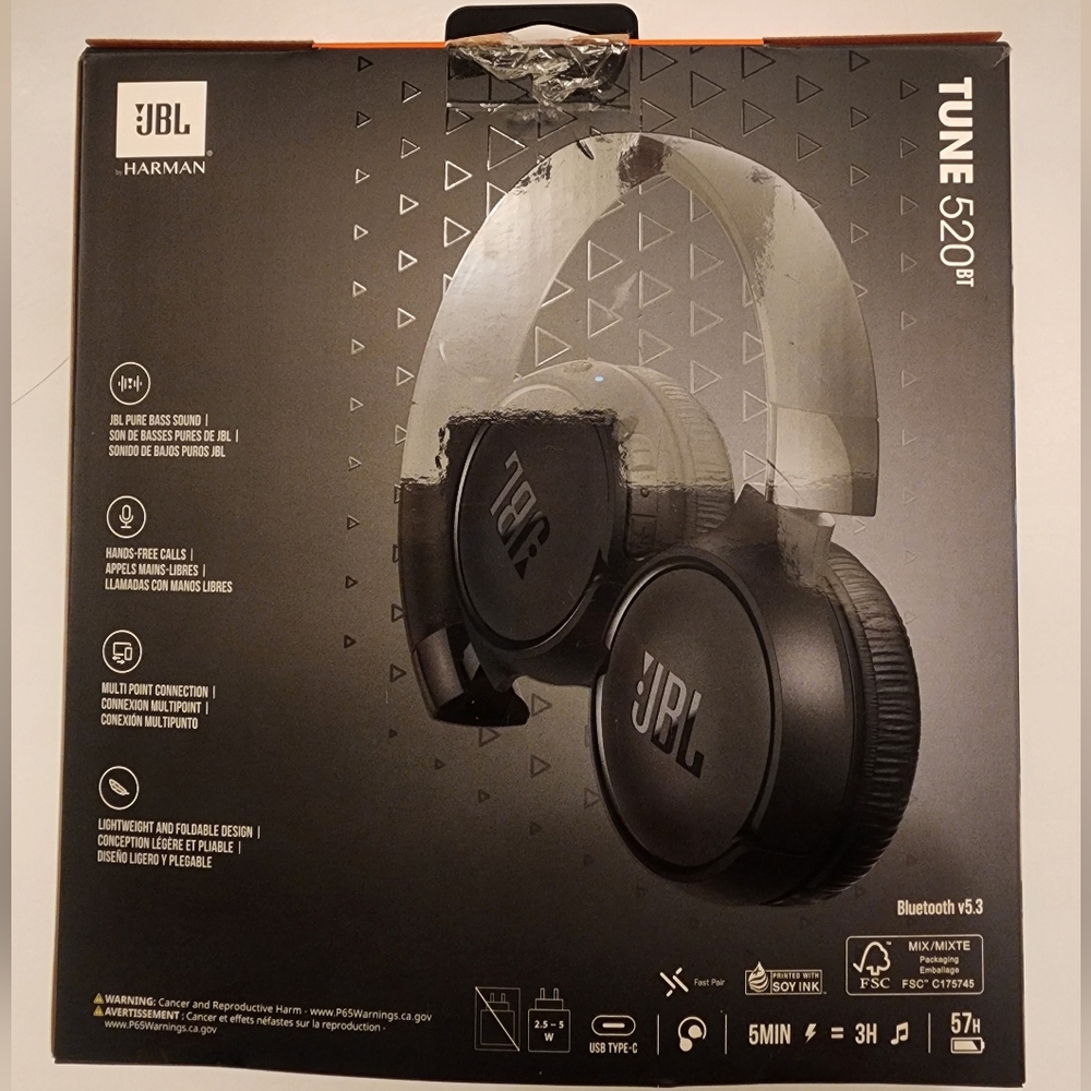 JBL Tune 520BT - Wireless On-Ear Bluetooth Headphones - NEW/OPENED PACKAGE - Picture 2 of 11